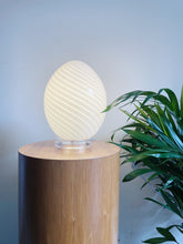 Load image into Gallery viewer, Glass Swirl Murano Style  Egg Lamp
