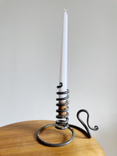 Load image into Gallery viewer, Pair of Vintage Courting Wrought Iron Spiral Adjustable Candle Holders
