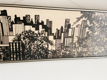 Load image into Gallery viewer, Framed Vintage City Skyline Print - by Lars Clayton 1970’s
